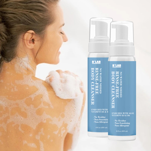 Gel de Ducha Natural de Marca Privada con Aloe, Sin Residuos, Sin Enjuague, <span class=keywords><strong>Espuma</strong></span> <span class=keywords><strong>Limpiadora</strong></span> sin Agua para Personas Mayores y Campamentos - Product Image 1