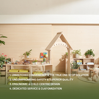 Hikeylove Mobilier préscolaire moderne Montessori en bois, table et chaises de maternelle, armoire de galerie, chevalet, écologique, pour l'art scolaire