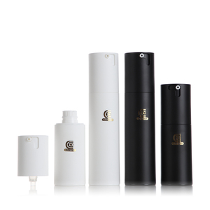 Mới đến không có không khí huyết thanh bơm chai 30 50ml màu đen và trắng Twist nắp nhựa PP mỹ phẩm chăm sóc da Lotion bao bì - Product Image 5