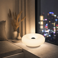 Lampe murale en forme de beignet à commande tactile LED USB au design moderne et créatif, lampe de chevet pour chambre à coucher, lampe d'ambiance