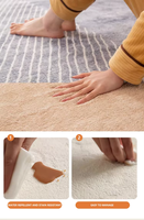 Tapis chinois de luxe en fourrure moelleuse, tapis shaggy personnalisé, tapis en laine, tapis beige fabriqué à la machine pour le salon