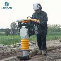 Compacteur à percussion pour terrassement en aluminium avec moteur à essence pour la construction routière, haute efficacité