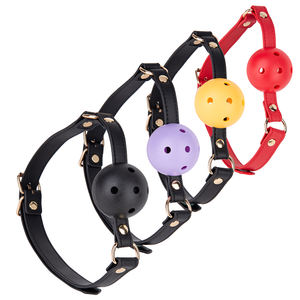 Juego de Bondage BDSM para adultos, juguete de silicona para huesos, <span class=keywords><strong>boca</strong></span> y arnés de cuero, mordaza de bola para pareja, Juguetes sexuales SM - Product Image 1