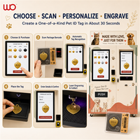 Mesin Penjual Tag ID Hewan Peliharaan Pintar dengan Pengenalan Barcode, Pengukiran Laser Otomatis, SDK, Manajemen Berbasis Cloud, Layar Sentuh
