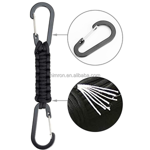 Gancho Doble Metálico Tipo D <span class=keywords><strong>para</strong></span> Colgar Llaveros Tejidos a Mano, Cordón de Paracord <span class=keywords><strong>para</strong></span> Senderismo y Supervivencia al Aire Libre - Product Image 4