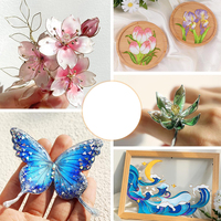 TIMESRUI Résine UV Dure pour Art Déco, Formes de Fleurs en Fil Métallique Créatives pour Mariage, Bijoux DIY, Décoration de Bracelets, Artisanat Écologique
