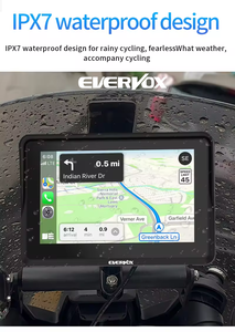 5 inch xách tay <span class=keywords><strong>GPS</strong></span> <span class=keywords><strong>navigation</strong></span> không thấm nước Xe điện cụ cụm LCD hiển thị tương thích với Carplay Android Auto - Product Image 2