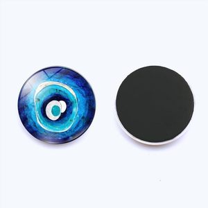 Usine impression personnalisée mauvais œil Souvenir cristal dôme rond cercle de verre aimant de réfrigérateur, aimant de bijoux yeux du diable turc - Product Image 4