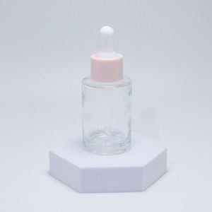 New 30ml Round Glass Transparent Frosted Flat Shoulder Dropper <b>Bottle</b> - Product Image 4