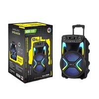 Enceinte de fête RGB 40W avec basses de 8 pouces, haute qualité, portable, multifonctionnelle, télécommande, mini-boîte FM pour extérieur et sport NDR-122