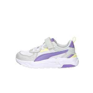 Zapatillas Puma para Niña, Color Gris, Blanco y Morado, Cierre de Velcro, Estilo Casual - Product Image 1
