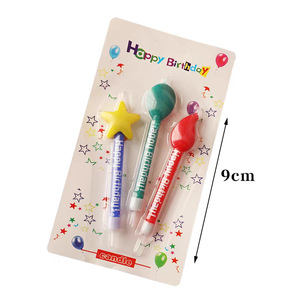 Birthday Candles Star Shape Paraffin Material Happy Birthday Printed For Cake Decorations - Product Image 5