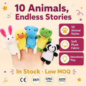 Mini Marionetas <span class=keywords><strong>de</strong></span> <span class=keywords><strong>Dedo</strong></span> <span class=keywords><strong>de</strong></span> Peluche, 10 Estilos: Conejo, Perro, Vaca, <span class=keywords><strong>Pato</strong></span>, Hipopótamo, Ratón, Cerdo, Rana, Oso, Panda, para el Aula, Venta al por Mayor, MOQ Bajo - Product Image 2