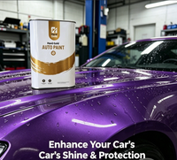 Vernis transparent 2K effet diamant à séchage rapide pour peinture automobile, 50% haute teneur en solides, haute brillance, en spray pour la repinture de voitures