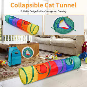 Rainbow Tunnel <span class=keywords><strong>Wisdom</strong></span> Tug Toy Drill Bucket Channel Pliant Pet Supplies Made Durable Polyester Exercise Training for Dogs & Cats - Product Image 2