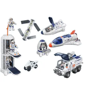 우주 비행사 그림 셔틀 장난감 우주 세트와 아이들을위한 2023 새로운 우주선 로켓 세트 교육 우주 장난감