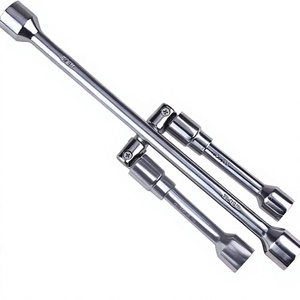Clé à molette pliable à quatre voies, clé à douille croisée pour jantes, métrique, en acier au carbone, OEM, 14 pouces, pour réparation automobile - Product Image 6