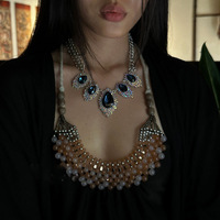 Kaimei-Collier Vintage en Forme de Diamant Étincelant avec Pendentif Goutte d'Eau, Bijoux de Luxe Haut de Gamme en Diamant Bleu, 2025