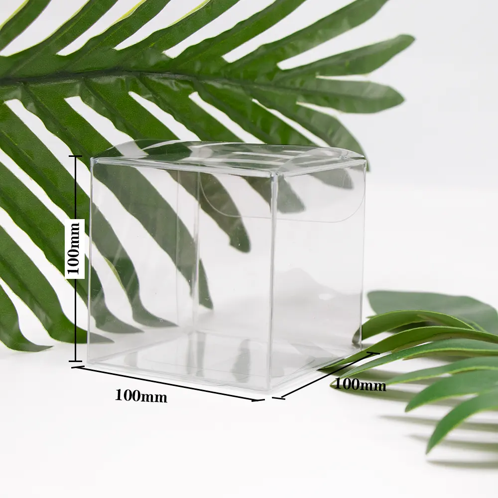 Benutzer definiertes Logo gedruckt kleine faltbare Kunststoff PVC PET Clear Acetate Verpackungs boxen für Geschenk verpackung