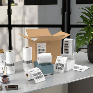 Sıcak satış 4 "x 6" doğrudan termal nakliye etiket üst kaplamalı termal yazıcı için rulo yapıştırıcı etiket başına 500 etiket - Product Image 2