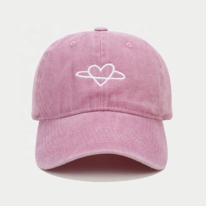 หมวกแก๊ปเบสบอลรูปหัวใจสำหรับชายและหญิงหมวกแก๊ปปีกโค้งแบบนิ่มปักลายแนวสตรีทอินเทอร์เน็ต - Product Image 6