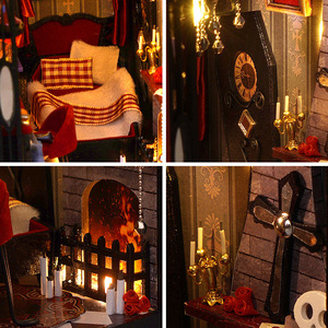 DIY Cabane TL9 Vampire Diaries, Maison de poupée 3D créative en bois <span class=keywords><strong>à</strong></span> assembler soi-même, Meubles, Support de livre, Modèle décoratif, Cadeau - Product Image 4