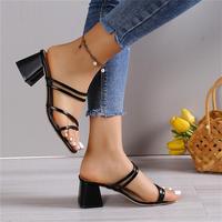 Vente en Gros Talons Hauts Tendance 2024 Talons Femme Designer Couleur Unie Africaine pour Dames