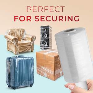 Heavy Duty Shrink <b>Wrap</b> Roll, <b>Clear</b> Stretch <b>Wrap</b> for Packing & Moving, Ideal for Furniture and Pallets - Product Image 6