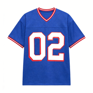 Camiseta de fútbol americano de malla personalizada para hombre, estilo urbano, deportiva, oversize, hip hop, baloncesto, atlética, diseño de verano, uniforme - Product Image 6