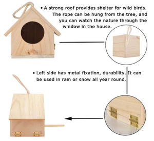 Hete Verkoop Outdoor Volière Vogelkooi Massief Hout Aangepaste Vogelkweekkooien En Dozen Voor Aan De Muur Gemonteerde Borden - Product Image 5