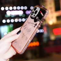 Étui de téléphone portable Bling pour iPhone 13 Pro Max, sacs pour téléphone avec film de protection pour iPhone 11, 12, 13 Series