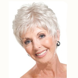 Perruque synthétique à cuticules, nouvelle collection Pixie courte bouclée et coupe vierge, à bas prix, pour maman, 2 pièces - Product Image 5