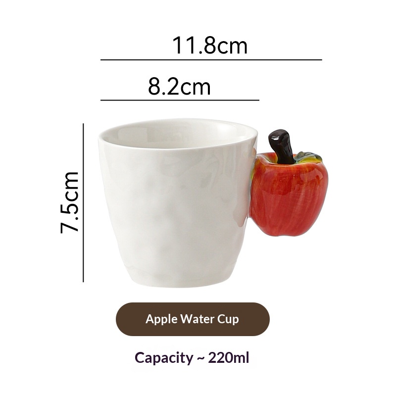 Red Apple handle cup