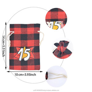 Bolsa de Regalo de Tela Personalizada con Diseños de Caramelo y Árbol de Navidad, Calendario de Adviento Mágico, Decoraciones para Desempacar con Alegría Diaria, Directo de Fábrica - Product Image 4