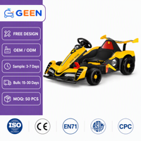 GEEN Nouvelle Voiture Électrique 4 Roues pour Enfants et Adultes, avec Siège, Télécommande, Autonome, Grande Batterie, Fonction Drift