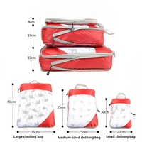 Ensemble de cubes de rangement de voyage légers et de haute qualité avec logo personnalisé, cubes de compression en maille pour vêtements et bagages