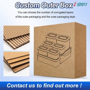 منظمي ثلاجات Zhanggong <span class=keywords><strong>8</strong></span> عبوات منظم ثلاجات يمكن تكديمها مع أغطية خالية من BPA شفافة لصناديق الثلاجة - Product Image 2