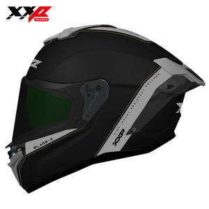 Casques de moto intégraux NEUFS avec grand spoiler, visière transparente, toutes saisons, boucle à dégagement rapide, XXL BLADE-X SOLID DOT ABS XXP XXP - Product Image 1