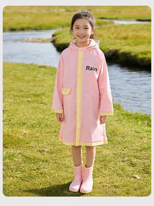 Impermeable Infantil con Correa de Dibujos Animados de EVA y Bolsillo para Mochila para Uso Escolar, Protección Total del Cuerpo - Product Image 3