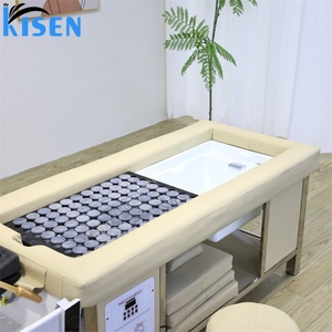 KISEN Multifunction Modern Hair Washing Massage <b>Bed</b> with Moxibustion Therapy Shampoo Bowl for Living Room Hotel Gym Outdoor Use - Product Image 2