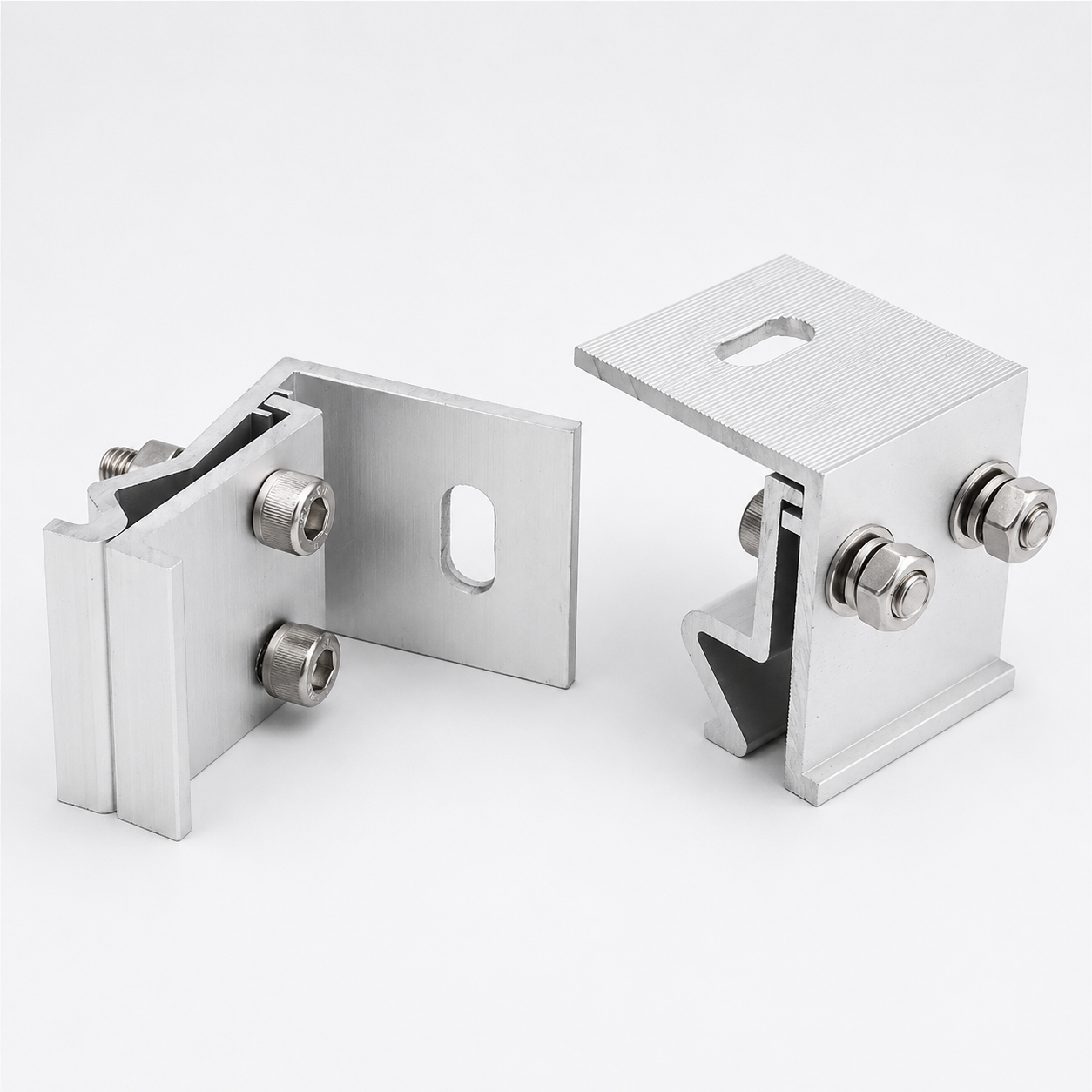 Aluminum Alloy Metal Roof Clamp SUS304 Bolts Non -penetrating Solar Carport Accessories and Installation Components Hardware