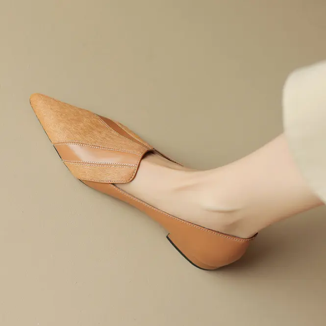C30384a नई शैली की अच्छी गुणवत्ता वाली हॉट बिक्री एकल जूते कम हील्स सुरुचिपूर्ण पार्टी कार्यालय थोक मूल्य के साथ महिला जूते
