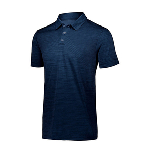 Golf de los hombres personalizados para la camisa de polo más tamaño transpirable tejido de punto bordado logotipo en blanco y diseño liso - Product Image 1