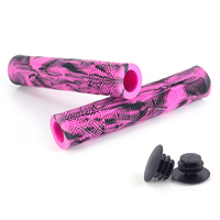 Puños de Manillar de Bicicleta Antideslizantes Multicolores, Puños de Goma Coloridos para Ciclismo de Montaña y Patinetes, Puños de Manillar de Bicicleta BMX