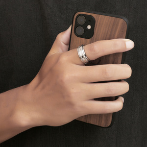 <b>Titanium</b> Steel <b>Ring</b> Geometric Design Rotating Band Men's Jewelry Gift SA1051 - Product Image 5