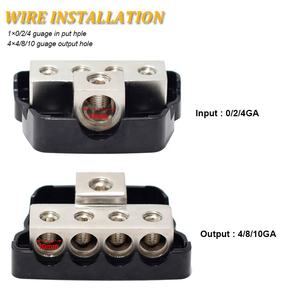 موزع طاقة رباعي 12 فولت للقوارب والمركبات البحرية والسيارات مع مدخل 0/2/4 AWG ومخرج 4/8/10 AWG - Product Image 3