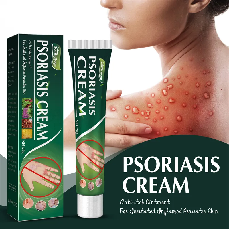 South Moon 20g psoriasis eczéma crème à base de plantes naturelles pied main corps peau anti démangeaison pommade psoriasis crème anti eczéma