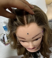 Perruque sans colle HD suisse JX en cheveux vierges russes, avec dessus en dentelle, mèches marron clair, mèches Money Piece pour le contour du visage, ligne de cheveux M et liner diamant