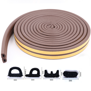 <span class=keywords><strong>D</strong></span> forme 9*6 temps Kapi Pencere Fitili <span class=keywords><strong>Bandi</strong></span> insonorisé EPDM caoutchouc bande <span class=keywords><strong>d</strong></span>'étanchéité mousse adhésive porte en bois bandes météorologiques - Product Image 2