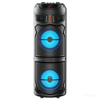 Sistema de Altavoces PA con Woofer Doble de 8 Pulgadas, Caja de Audio Inalámbrica con Bluetooth, Salida de Alta Potencia de 20w, RGB